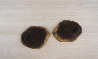 Live Edge Round Serving Trays, Ready to Ship Charcuterie Boards, Hot Plate 6-7